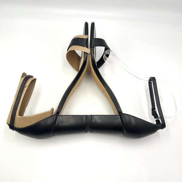 Marc Fisher Womens Size 8.5 Jaron Black Leather Block Heels Sandals Shoes - Picture 8 of 14